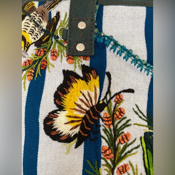 Sirens & Starlight ARTISAN FABRIC & LEATHER TOTE NEW NWT OOAK! - Picture 5 of 13